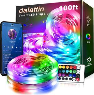 Led Lights for Bedroom 100ft Smart Led Strip Lights with App Control Remote Control RGB LED Light Strips Music Sync Color Changing Room Decoration Party Easter Decor(2 Rolls of 50ft)