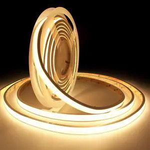COB LED Strip Lights 2700K Warm White 24V led Light Strips Waterproof 480LEDs/M 16.4ft/5M CRI90+ Outdoor cob led Ip67 Sauna Lights for Sauna Room Pool Garden (Power Not Included)