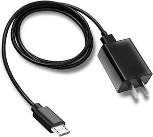 5V 2A 1A Fast Wall Charger 5ft Micro USB type B Charging Cable fit for Tandem Diabetes Care, Camera,Speaker,Cellular Link 2, Doro Phone,Samsung Galaxy S7/S6/Note 5/4/S4/S3/LG Flip Android Phone & More