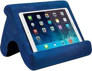 Tablet Pillow Stand - Tablet Holder Dock for Bed with Multi-Viewing Angles Compatible with iPad Pro 9.7 10.5 12.9 Air Mini 4 3 Kindle Galaxy Tab E-Reader (Blue)