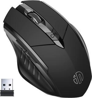 INPHIC Wireless Mouse, inphic Rechargeable Gaming Mouse with USB Nano Receiver for Notebook, PC, Laptop, Computer, MacBook (Black )