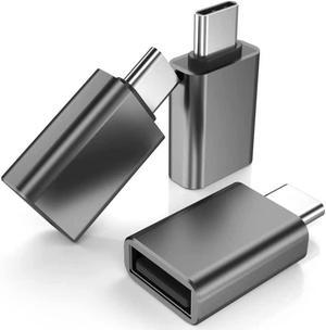 USB C to USB Adapter 3 Pack Type C Male to USB A 3.0 Female Adapter Thunderbolt 4 OTG Converter for MacBook Pro iPad Air 5 Mini 6 Microsoft Surface Go Laptop Samsung Galaxy S21 S22 S23