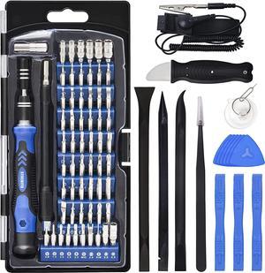 Precision Screwdriver Set, 79 in 1 Screwdriver Kit with 58 Bits & Anti Static Wrist Strap, Magnetic Driver Electronics Repair Tool Kit for Computer, iPhone, Laptop, Cell Phone, Macbook, PS4/5