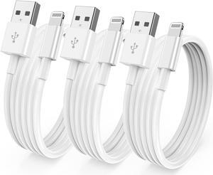 3 Pack [ Apple MFi Certified ] iPhone Charger 6ft Long Lightning to USB Cable 6 Feet Fast Apple Charging Cable Cord 6 Foot for iPhone 14 Pro Max/13 Pro Max/12 Mini/11 Pro/11/XS/XR/8/7/6s/iPad Air