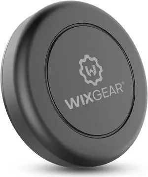 WixGear Universal Flat Stick On Dashboard Magnetic Car Mount Holder for Cell Phones and Mini Tablets with Fast Swift-Snap Technology - Extra Slim
