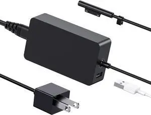 [Upgraded Version] Surface Pro Charger 65W for Surface Pro 3/4/5/6/7/8/9/X Power Supply Adapter, Compatible for Both Microsoft Surface Book Laptop/TabletWorks with 65W&44W&36W&24W (6.6 Ft Cord)