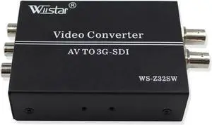 AV CVBS to 3G-SDI Audio Video Converter Composite to SDI Converter Support 1080P for CRT HDTV to Camera
