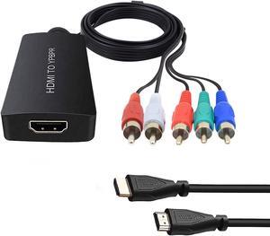 HDMI to Component Converter HDMI to YPbPr Component RGB + R/L Audio Adapter Support 720/1080P HDMI Converter for  TV PS3/PS4 WII Xbox Fire Stick Roku DVD Players ect.