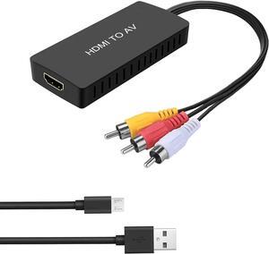 HDMI to AV Converter HDMI to Video Audio Adapter Supports PAL/NTSC Compatible for  Streaming Stick Fire Stick  TV DVD Blu-ray Player HD Box ect (HDMI to RCA Converter)