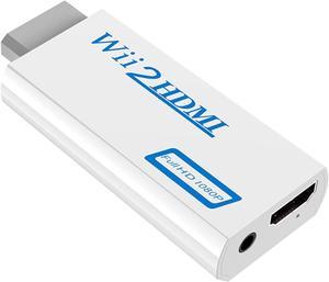 Wii to HDMI Converter Wii to HDMI Audio Video Converter with 3.5mm Audio Cable Compatible with Wii Wii U HDTV Supports All Wii Display Modes