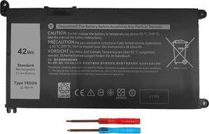 YRDD6 42WH Laptop Battery for Dell Inspiron 14 5480 5482 5485 5493 15 3501 3583 3584 3493 3593 5585 5590 5593 5481/5482/5491 5591 7586 3310 2-in-1 Vostro 3491 3590 5481 5490 5581 5590 VM732 1VX1H