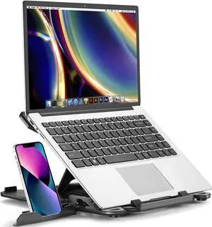 Laptop Stand for Desk, Adjustable Laptop Stand for Desk, Laptop Riser for MacBook Pro and Air 13 15 17 inch, Laptop Stands Adjustable, Ergonomic Computer Stand, Notebook Stand Patented SecureStop