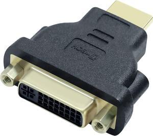 DTech DVI Female to HDMI Male Adapter Bi-Directional DVI-I 24+5 Port Converter