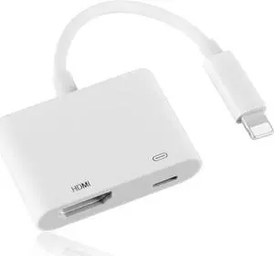 [ MFi Certified] Lightning to HDMI Adapter for iPhone to TV iPhone HDMI Adapter 1080P Digital AV Sync Screen Connector Cable Compatible for Phone 14/13/12/11/XS/XR/X/8/7 No Power Needed