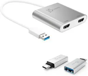 j5create USB Type A to Dual HDMI Adapter + USB C to USB Type-A Adapter (JUA365 + JUCX15X2) j5create USB Type A to Dual HDMI Adapter + USB C to USB Type-A Adapter (JUA365 + JUCX15X2)