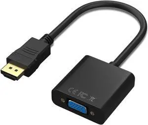 HDMI to VGA 1080P HDMI Male to VGA Female with Audio for Laptop pc Desktop TVbox Xbox PS3 PS4 etc -Black