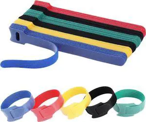 120PCS 6 Inch Cable Ties Reusable Multi-Purpose Wire Ties Cord Organizer Adjustable Cable Management 5 Colors