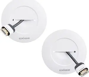 ECHOGEAR TV Cord Hider for Wall Mounted TV - White Cable Management Kit Hides TV Wires Behind The Wall- Includes 2 Pass Throughs, Locking Brackets, and Hole Saw Drill Attachment for Easy Install ECHOGEAR TV Cord Hider for Wall Mounted TV - White Cable Management Kit Hides TV Wires Behind The Wall- Includes 2 Pass Throughs, Locking Brackets, and Hole Saw Drill Attachment for Easy Install