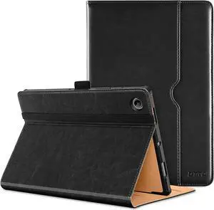 for  Galaxy Tab A8 10.5 inch Case 2022 Premium Leather Business Folio Stand Cover with Built-in Hand Strap for  Galaxy Tab A8 10.5 2022 Model [SM-X200/X205/X207] Black
