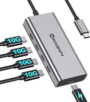 Minisopuru USB C Hub USB C Hub Multiport Adapter 10Gbps for Laptop, USB C Hub Power Delivery with 100W PD (Not Support Video), USB C to USB C Hub, USB Type C Hub for MacBook Air/Pro, iMac, etc. Minisopuru USB C Hub USB C Hub Multiport Adapter 10Gbps for Laptop, USB C Hub Power Delivery with 100W PD (Not Support Video), USB C to USB C Hub, USB Type C Hub for MacBook Air/Pro, iMac, etc.