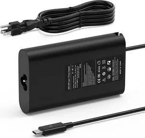 65W USB C Laptop Charger for Dell Chromebook 3100 3300 3380 3400 3500 5190 5300 5400 7200 7300 Type C Power Supply Cord