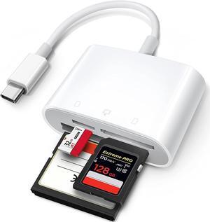 USB C SD Card Reader for iPad/Mac/MacBook, ChiaoPio USB C to SD CF, Type C SD Card Adapter Supports Compact Flash/CF/SD/MicroSD for iPad Pro/Air/Mini Mac iMac MacBook Pro/Air Laptop