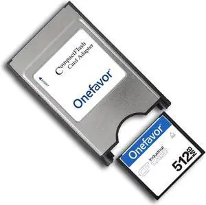 Compact Flash to PCMCIA Ata Adapter CF to PC Card Adapter PCMCIA Ata Adapter for Cf 2 Card (Come with 512MB CF Memory Card)