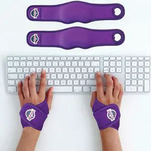 .Wearable Gel Wrist Rest Pads.Mouse and Keyboard Wrist Support Adjustable Wrist Brace.