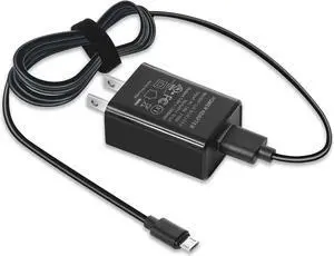 Fast Charger with 6.6Ft USB Type-C&Micro USB Cable AC Adapter 2A Rapid Charger for All New All-New Fire 7 HD 8 10 Plus Tablet Kids Pro Kids Edition Fire HD HDX 7 8.9 Phone