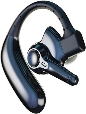 Dual-Mic AI Noise Cancelling Bluetooth Headset for Cell Phones 10 Days Standby 30Hrs HD Talktime Bluetooth Earpiece IPX6 Waterproof Ultralight for Driving/Truckers/Business Black