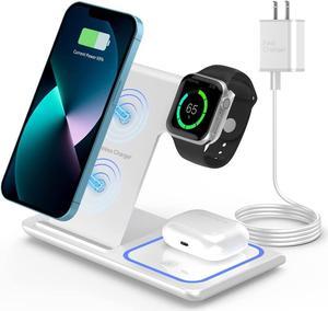 3 in 1 Wireless Charger Station,RUI MAI LAI for Apple iWatch 7/6/SE/5/4/3/2, Airpods 3/2/pro,iPhone 13/12/11 (Pro, Pro Max)/XS/XR/XS/X/8(Plus),iWatch