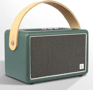 Vintage Bluetooth Speaker, KONEX 40W Leather Portable Wireless Speaker, Bluetooth 4.2 Heavy Bass Music Player, 20H Long Playtime, Outdoor Speaker for Home, Office, Party, Gift for Friend