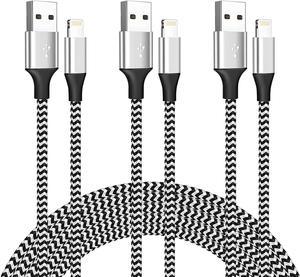 iPhone Charger Cable 3Pack 6FT Apple MFi Certified Lightning Cable Cord Nylon Braided iPhone Charger Fast Charging Compatible with iPhone 14 13 12 11 Pro Max XR XS X 8 7 6 Plus SEiPadiPod