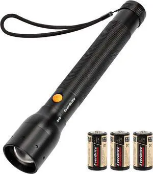 Ultra Bright Tactical Flashlight 900 Lumen Zoomable Adjustable Focus 3 Light Modes Heavy-Duty Aluminum Torch for Hurricane Supplies Camping Includes 3C Alkaline Batteries