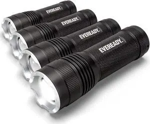 LED Flashlights (4-Pack) S300 PRO IPX4 Water Resistant Tactical Flashlight Bright EDC Torches for Camping Outdoors Power Outage Emergencies