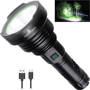 USB Rechargeable Led Flashlight 200000 Lumens Super Bright High Lumens 5 Modes IPX6 Waterproof Tactical Flash Light for Emergencies Camping