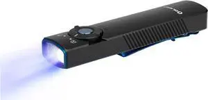 UV Rechargeable EDC Flashlight 1000 Lumens with 365nm UV Light, Flat Flashlight for Outdoors, Emergency, Working, Pet Urine Detection (Cool White Light: 5700~6700K)