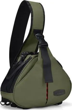 CADeN Camera Bag Sling Backpack Camera Case Waterproof with Rain Cover Tripod Holder, Compatible for DSLR/SLR Mirrorless Cameras (Canon Nikon Sony Pentax) and Accessories Green