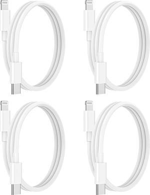 USB C to Lightning Cable 4Pack 3FT Type C Charger Fast Charging Cord Compatible for Apple iPhone 14/14 Pro/14Pro Max/13/13 Pro/12/12 Pro/11/11 Pro/XR/XS/X/8/8 Plus/iPad MFi Certified