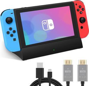 TV Docking Station for Switch,Portable Switch OLED Dock Station Support 4K HDMI Output,Replacement for Official Switch Base,Switch Dock with Type-C and HDMI Cable