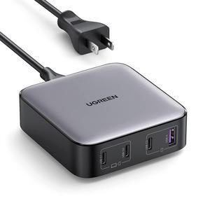 UGREEN 100W USB C Charger, Nexode 4 Ports USB C Charging Station, GaN Fast Desktop Charger Compatible with MacBook Pro, Dell XPS, iPhone 16/16 Pro/15 Pro, Galaxy S24/S23 Ultra, iPad, Steam Deck