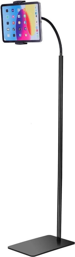 Tablet Stand Adjustable Tablet Floor Stand Metal Tablet Holder with Flexible Gooseneck Compatible with iPad Kindle and Cell Phones (4.7-13) Ideal for Hands-Free Use