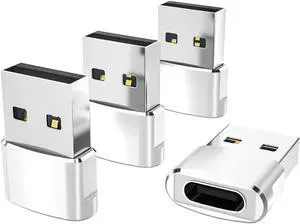 KEHIPI USB to USB C Adapter 4Pack,Type C Female to A Male Cable Converter for Apple Watch Ultra iWatch 7 8 SE,iPhone 12 13 14 15 Pro Max Plus,Airpods,iPad 8th 9th 10th Air 4th 5th Mini 6th Generation