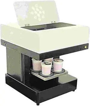 SECDIN Smart Coffeemaker Latte Coffee Art Printer,Coffeemaker 4 Cups, USB Win7 Support For Coffee Pastry Yogurt Biscuits DIY