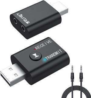Receptor Bluetooth BT Wireless Adapter USB Mini Jack 3.5mm Audio Aux Music  Negro