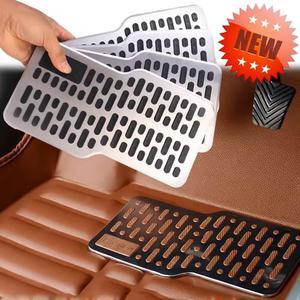 Stainless Steel Car Wear-resistant Pedal Anti Slip Metal Brake Pad Thickened Pedal Main Cab Metal Repair Protective Foot Mat