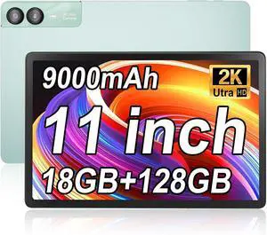 JIMTAB 2K Vivid Tablet, A95 11" Android 12 Tablets, 6GB+128GB Octa-Core Gaming Tablet, 13+5MP Camera, 7000mAh, Stereo 4 Speakers, TÜV Low Bluelight, Split Screen, Face Recognition, Google Certificated