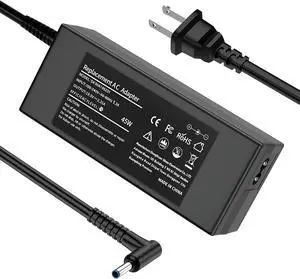 Replacement for HP Laptop Computer Charger, 45W Smart Blue Tip AC Adapter for Pavilion Stream, 7.5ft Power Cord (19.5V 2.31A, 4.5mm Connector) Replacement for HP Laptop Computer Charger, 45W Smart Blue Tip AC Adapter for Pavilion Stream, 7.5ft Power Cord (19.5V 2.31A, 4.5mm Connector)