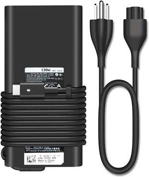 130W USB C Type C Adapter Laptop Charger Compatible with Dell XPS 15 2in1 9575 Precision 5530 2in1 5550 5750 3560 3550 3551 Latitude 7410 7310 7210 9410 9510 9575 5420 5520 5510 Power Supply Cord