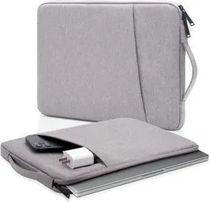 Laptop Sleeve Case 14-15.4 inch Compatible with HP    Notebook Carrying Computer Bag Accessories Polyester Case with Pocket Gray
